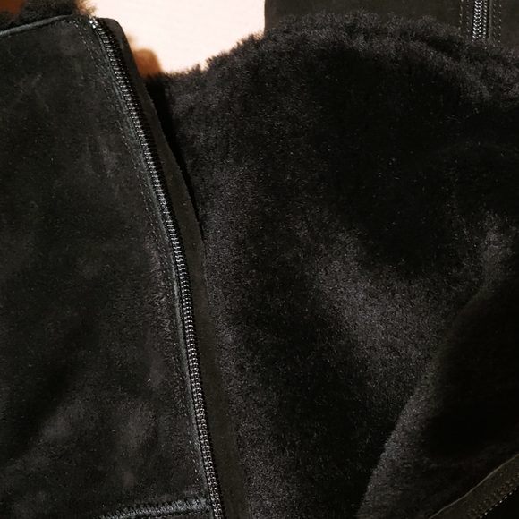 Sofft Waterproof Suede Shearling Tall Boots Comfy Wedge Heel Snow Winter Boots 7 - Picture 13 of 16